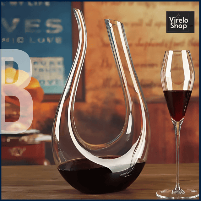 Carafe à vin en cristal au design extravagant - CURVE