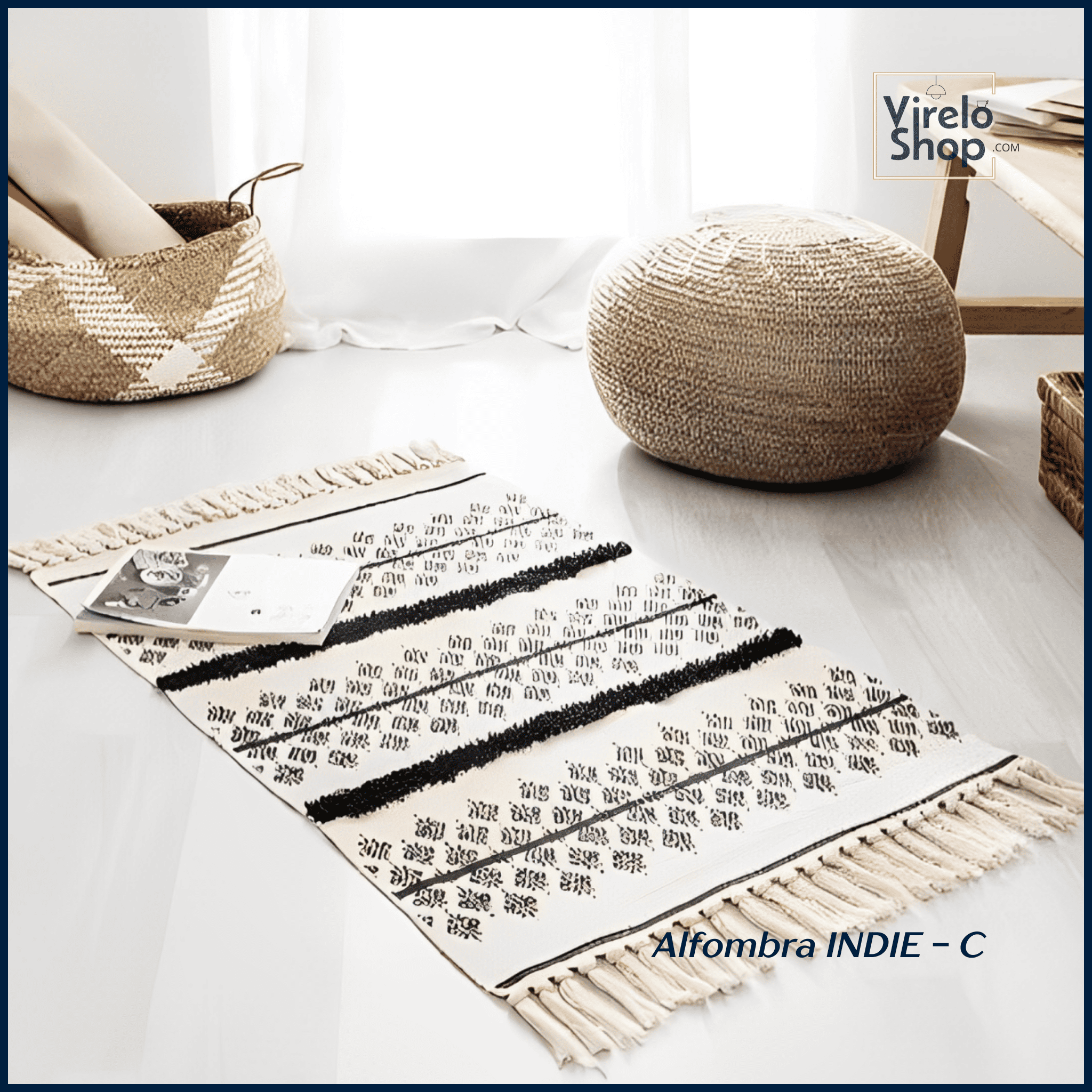 Alfombra tejida a mano - INDIE