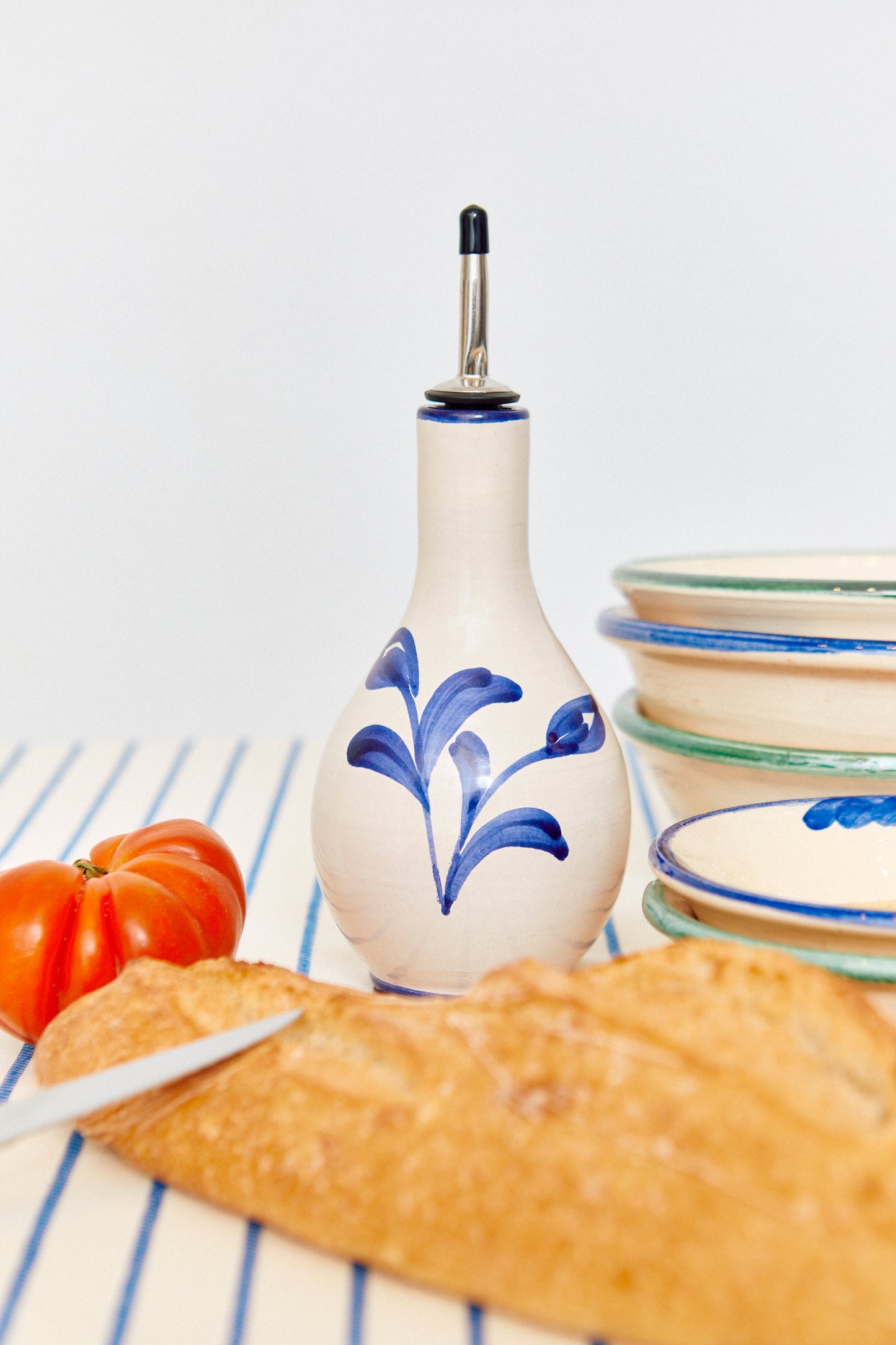 Bidon d'huile en céramique bleu Granada