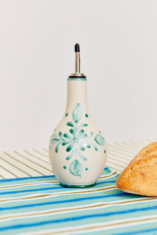 Bidon d'huile en céramique verte Granada