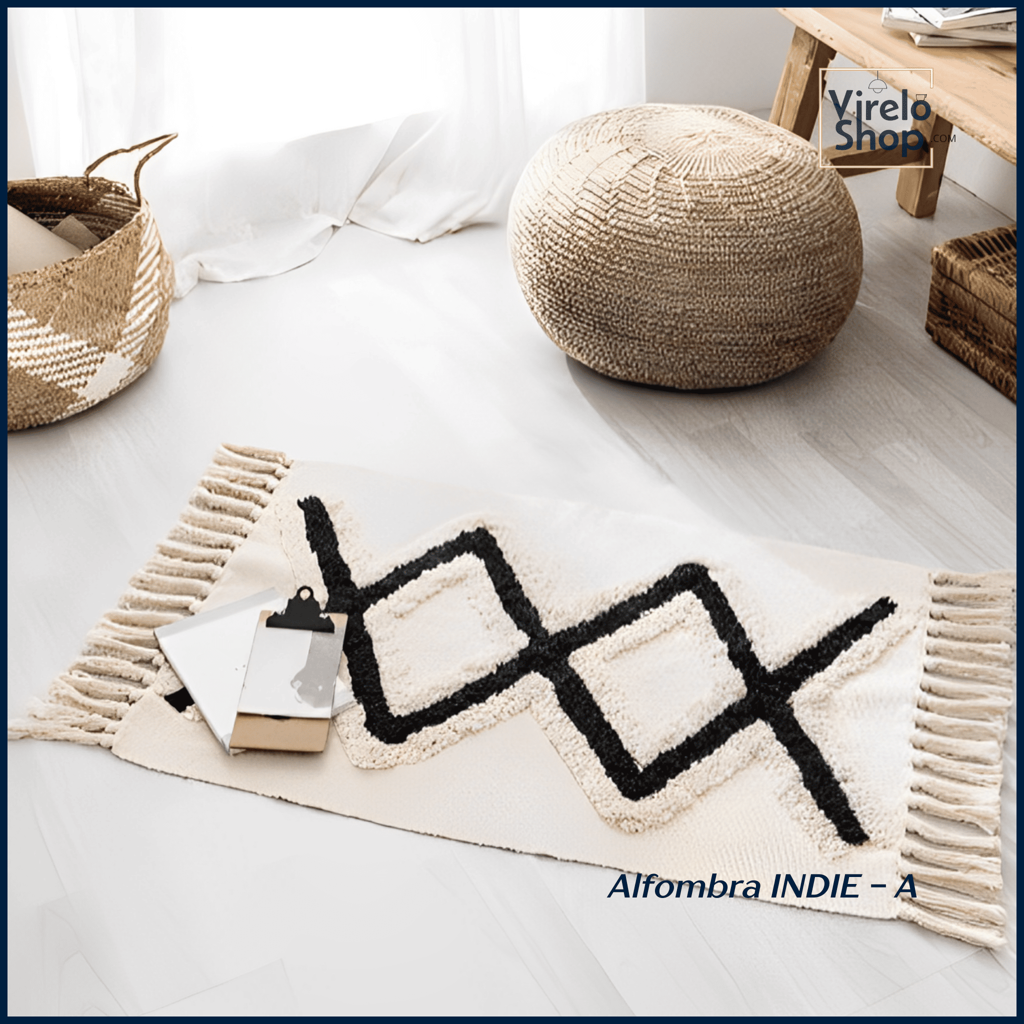 Alfombra tejida a mano - INDIE