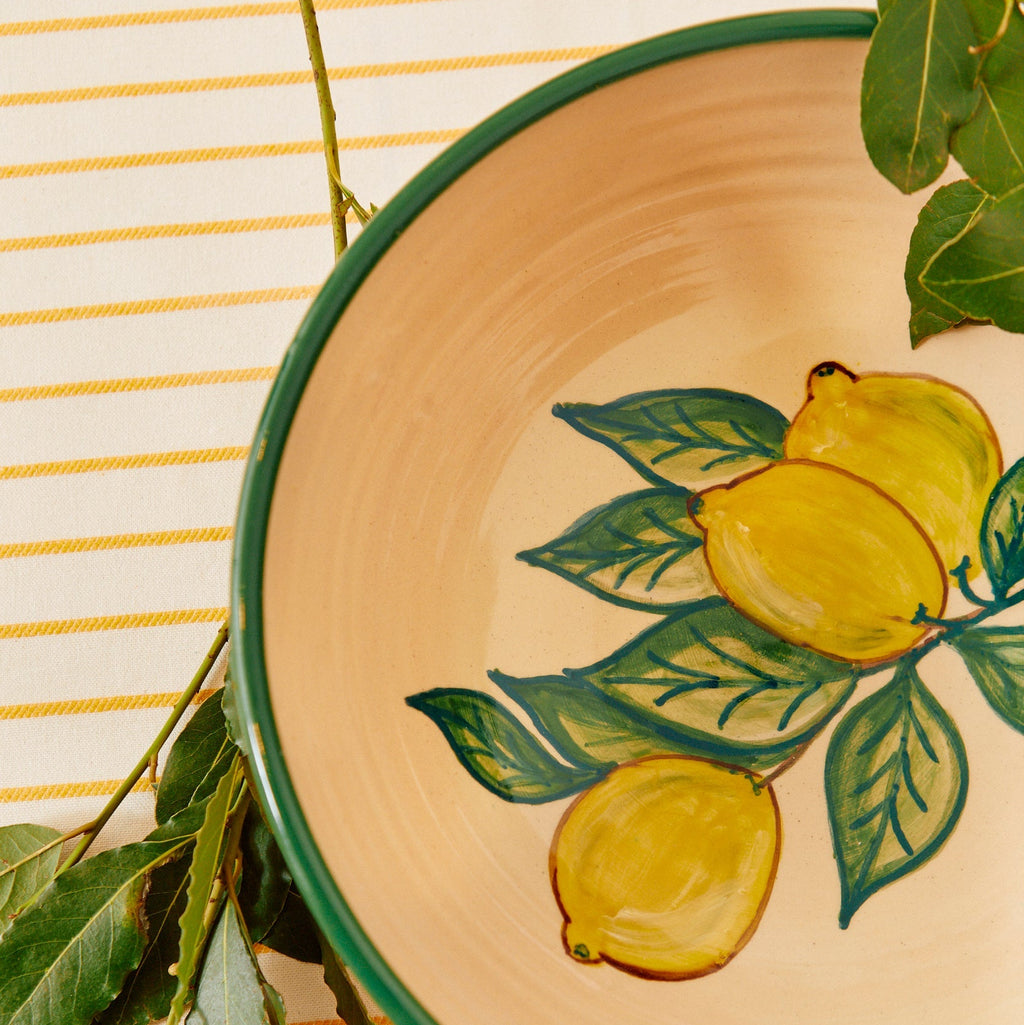 Salatschüssel aus gestempelter Keramik von Huerta