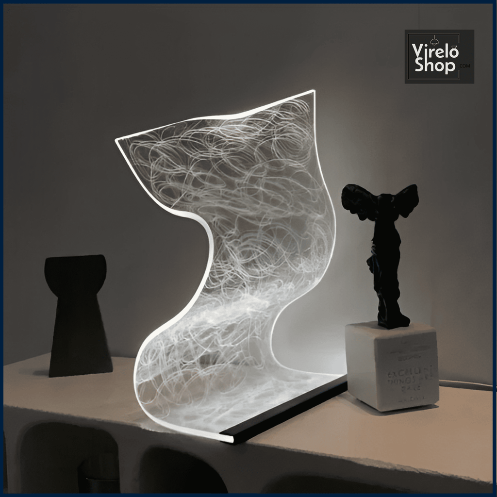 Lámpara de mesa elegante estilo cristal - WAVE