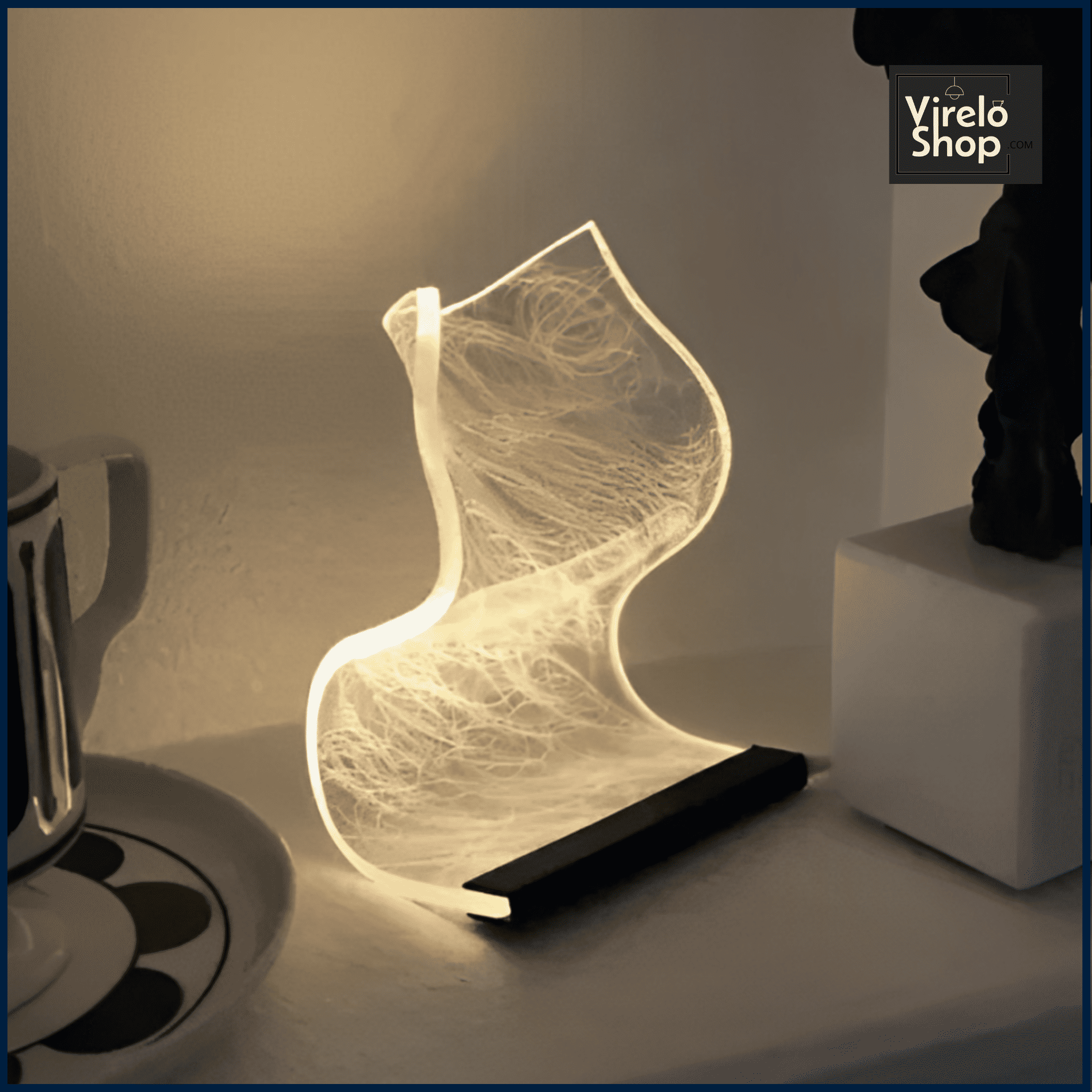 Lampe de table élégante en cristal - WAVE