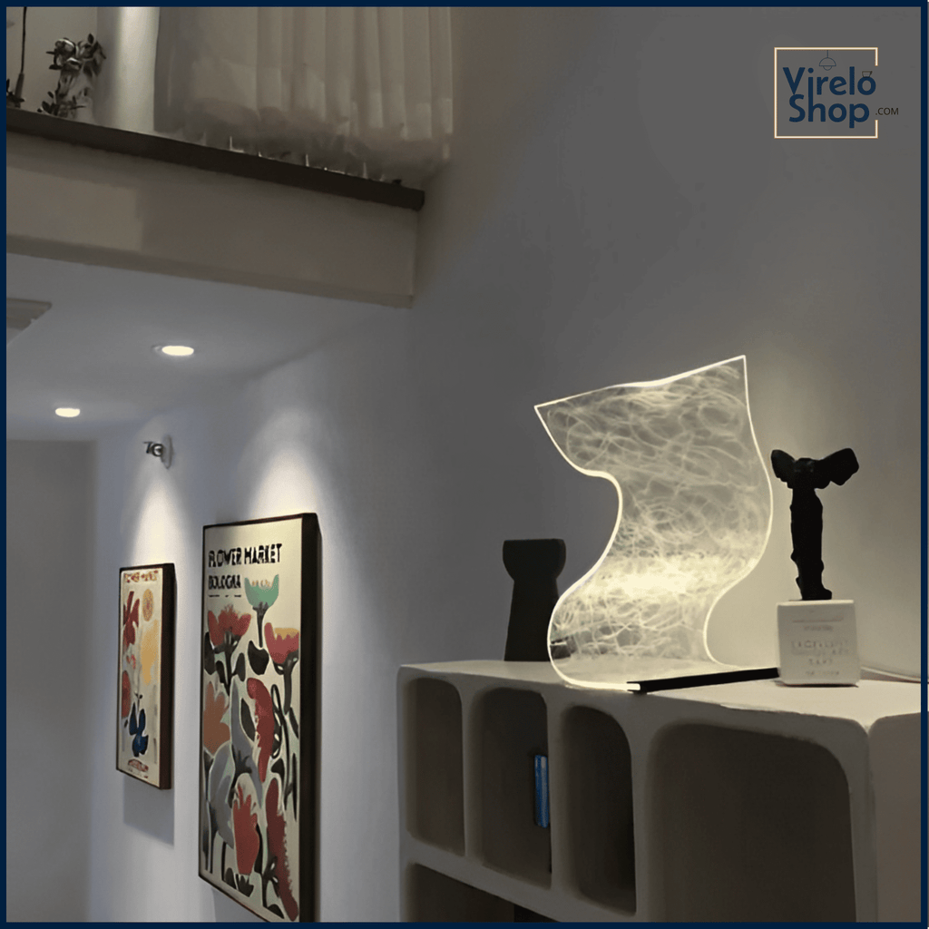 Lámpara de mesa elegante estilo cristal - WAVE