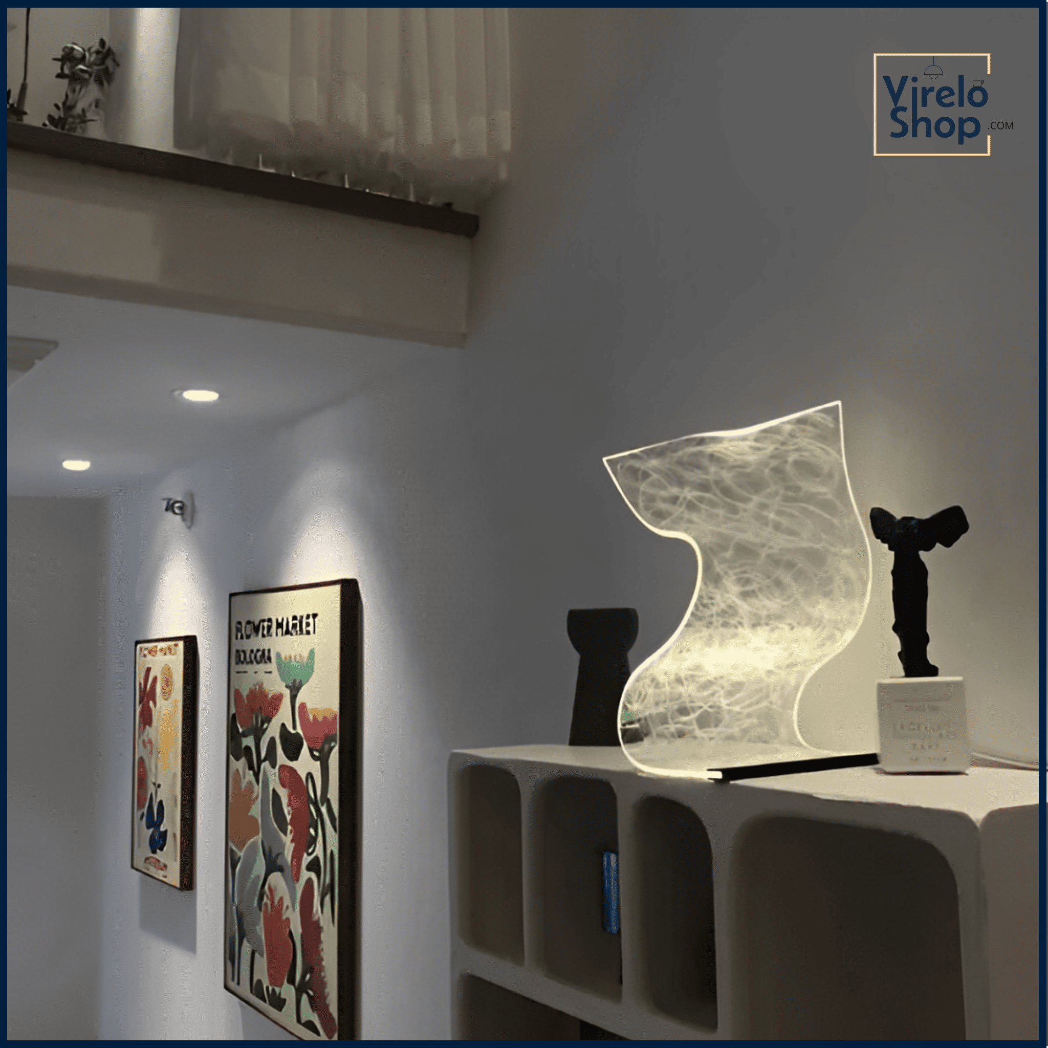 Lampe de table élégante en cristal - WAVE