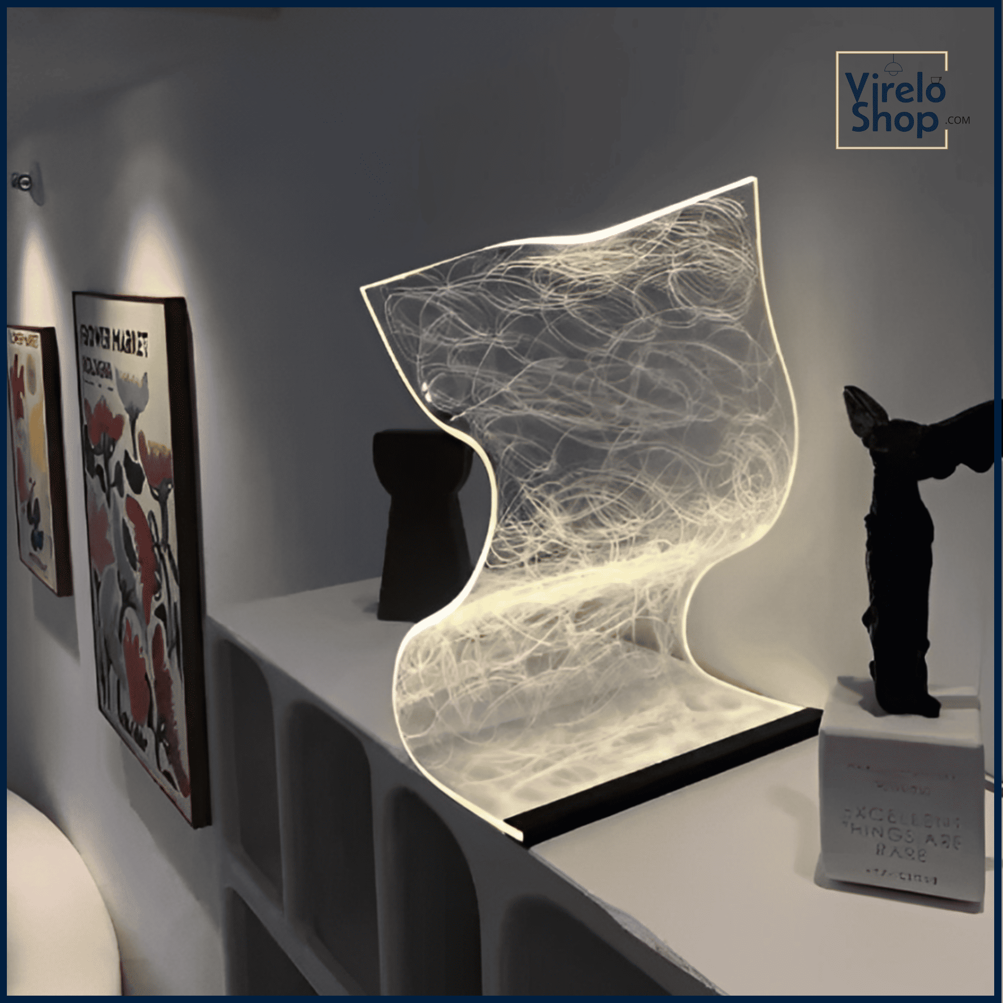 Lampe de table élégante en cristal - WAVE