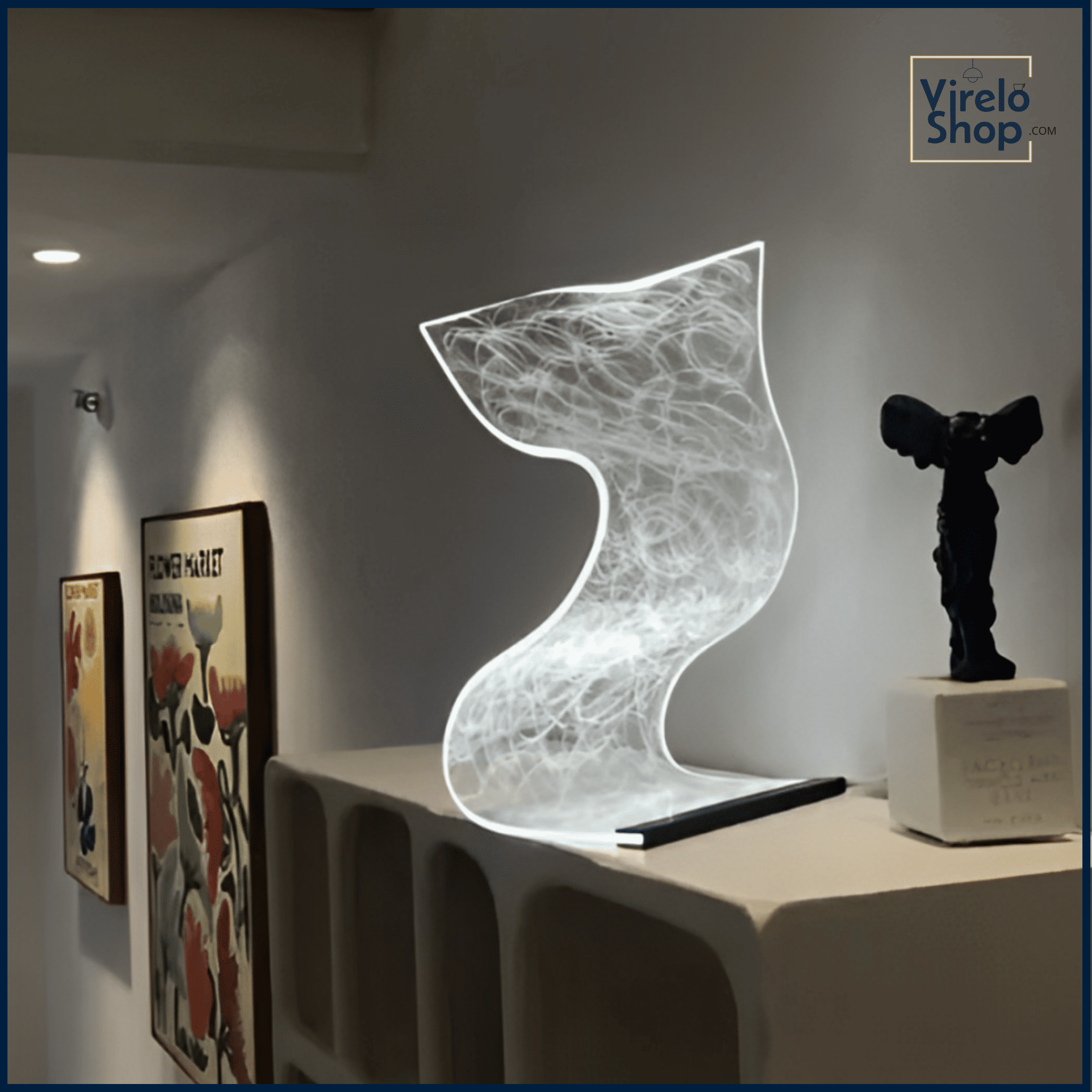 Lampe de table élégante en cristal - WAVE