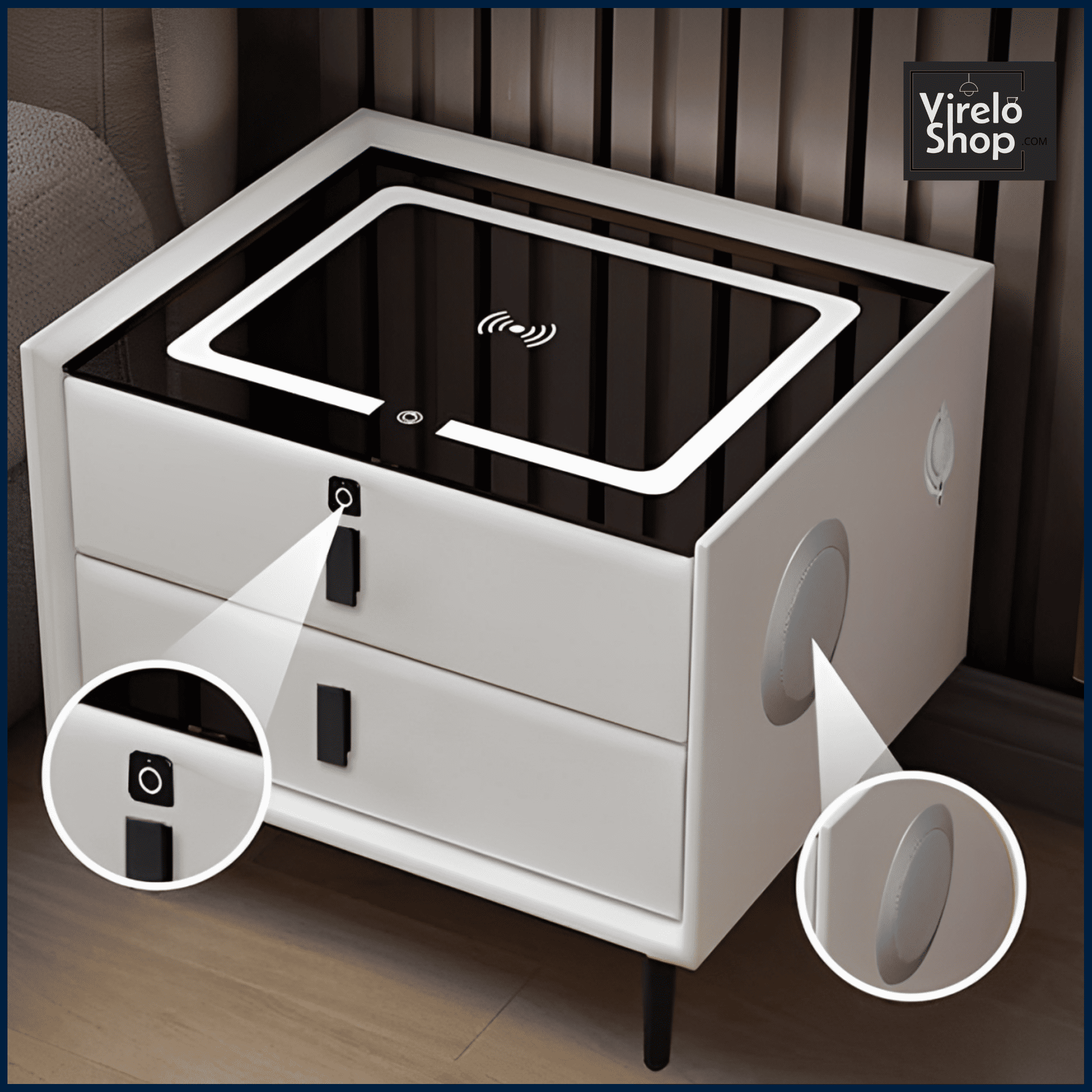 Mesa de Noche con caja fuerte - SMART