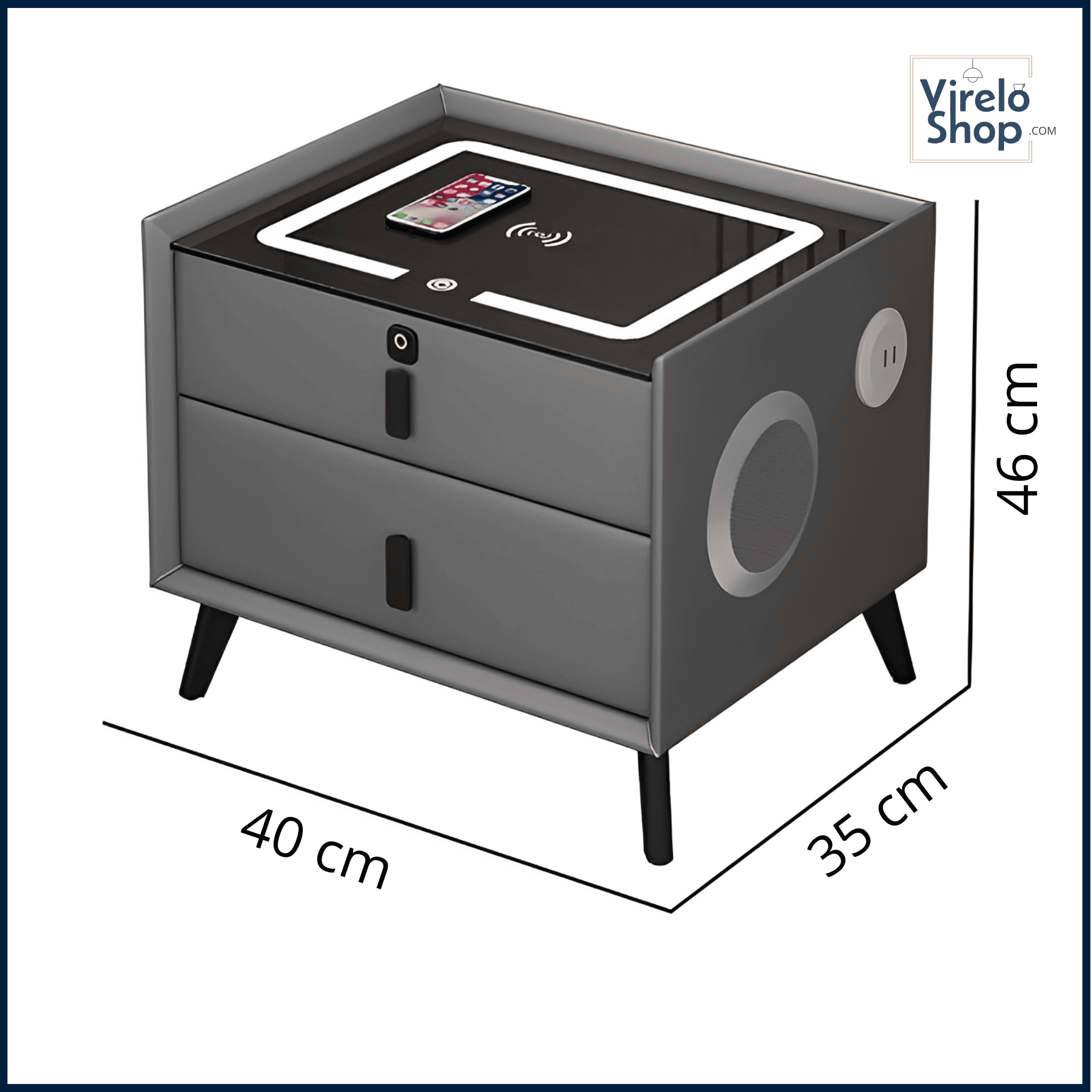 Mesa de Noche con caja fuerte - SMART