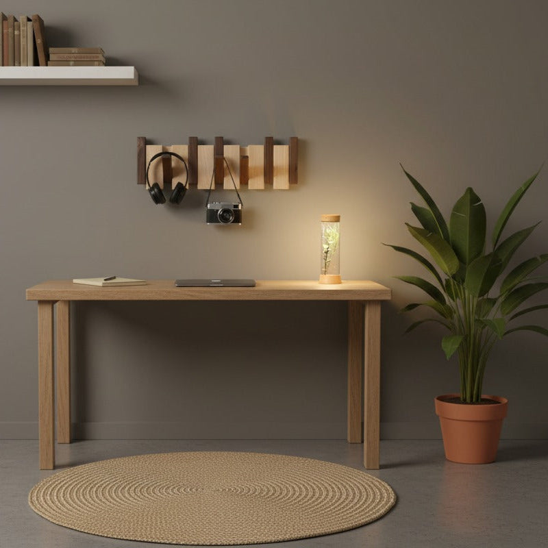 Perchero pared madera natural - ROMA