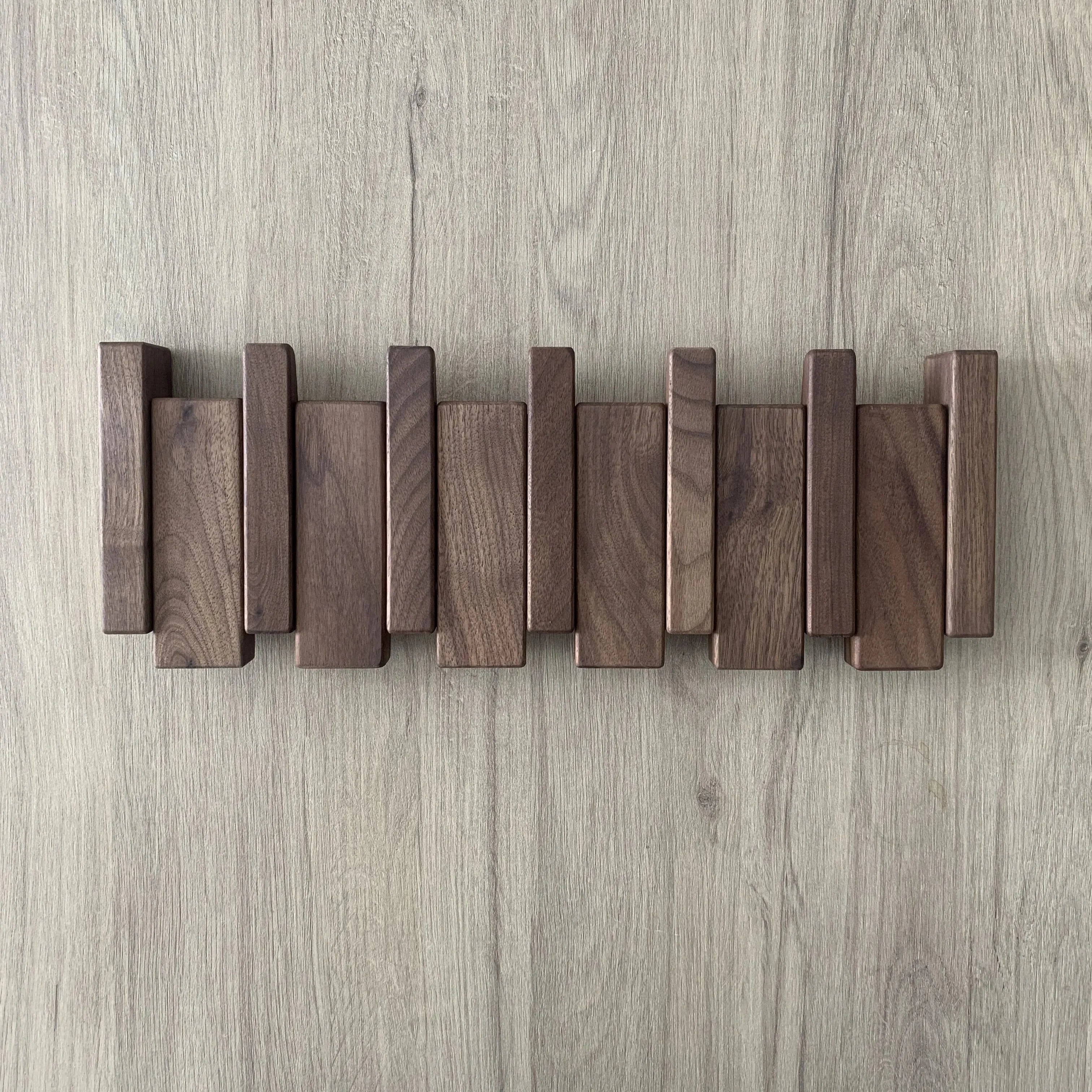 Porte-manteau mural en bois naturel - ROMA