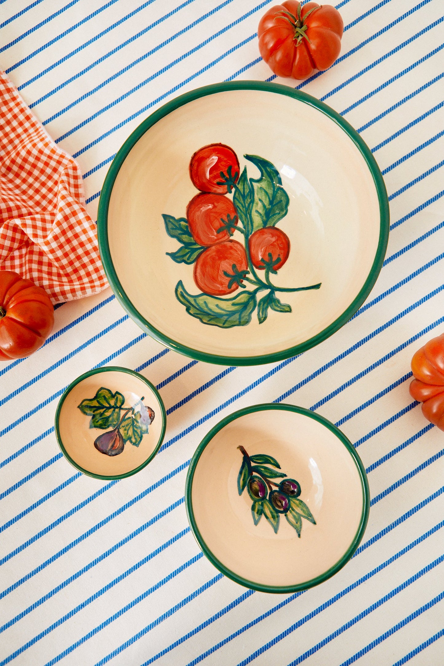 Ensemble de bols en céramique imprimée Huerta