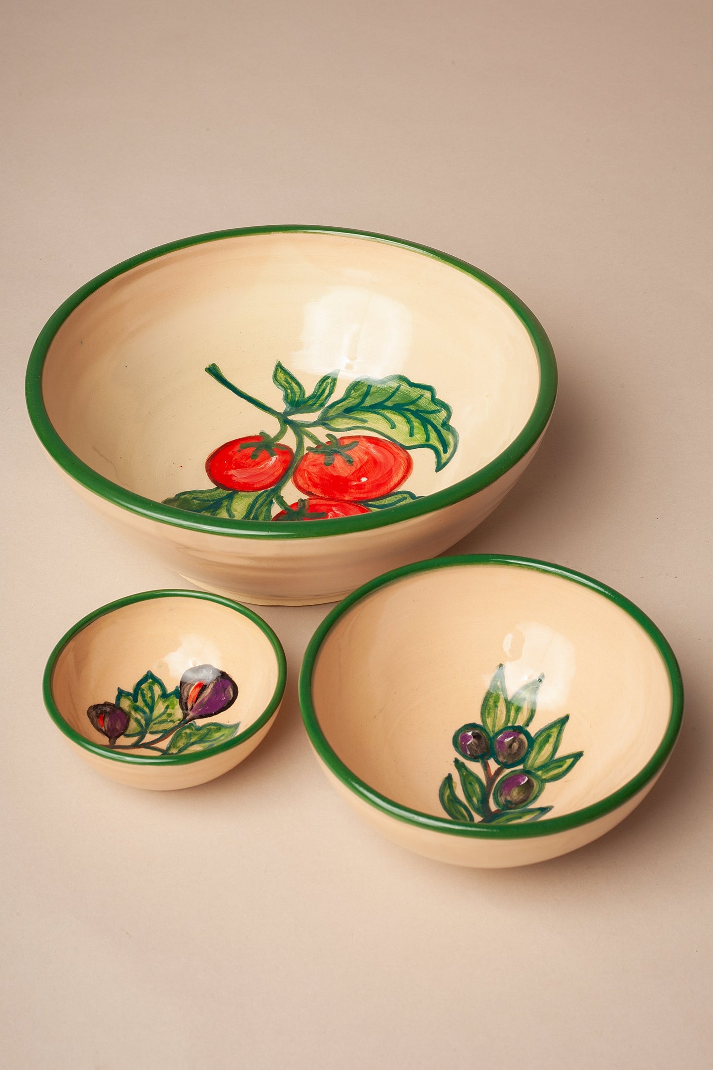 Ensemble de bols en céramique imprimée Huerta