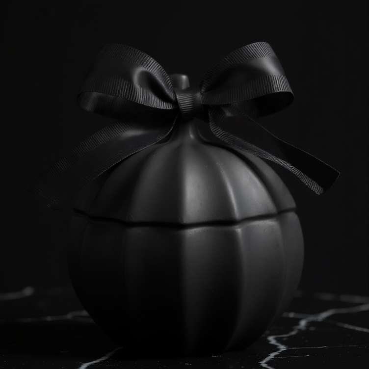 Bola de Navidad Cerámica Negra - Regalo Premium Navideño