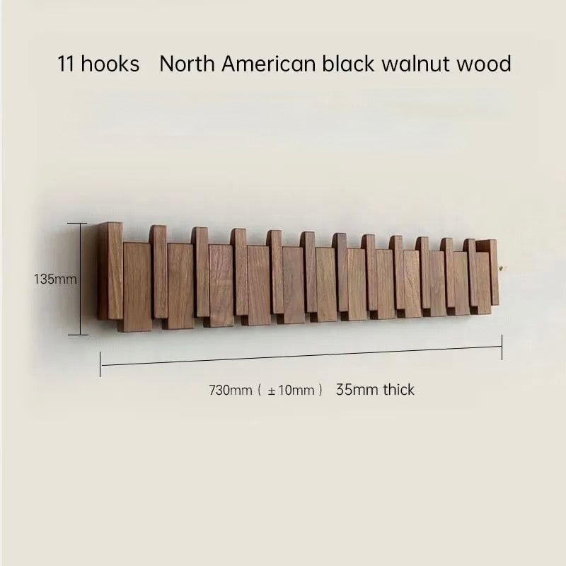 Porte-manteau mural en bois naturel - ROMA