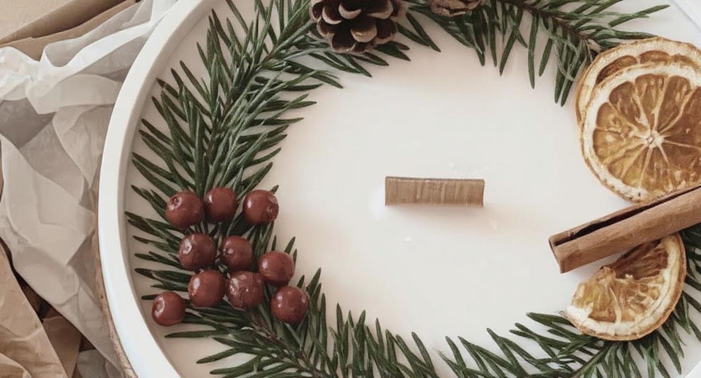 Vela XL navideña - ABRIGO DE INVIERNO