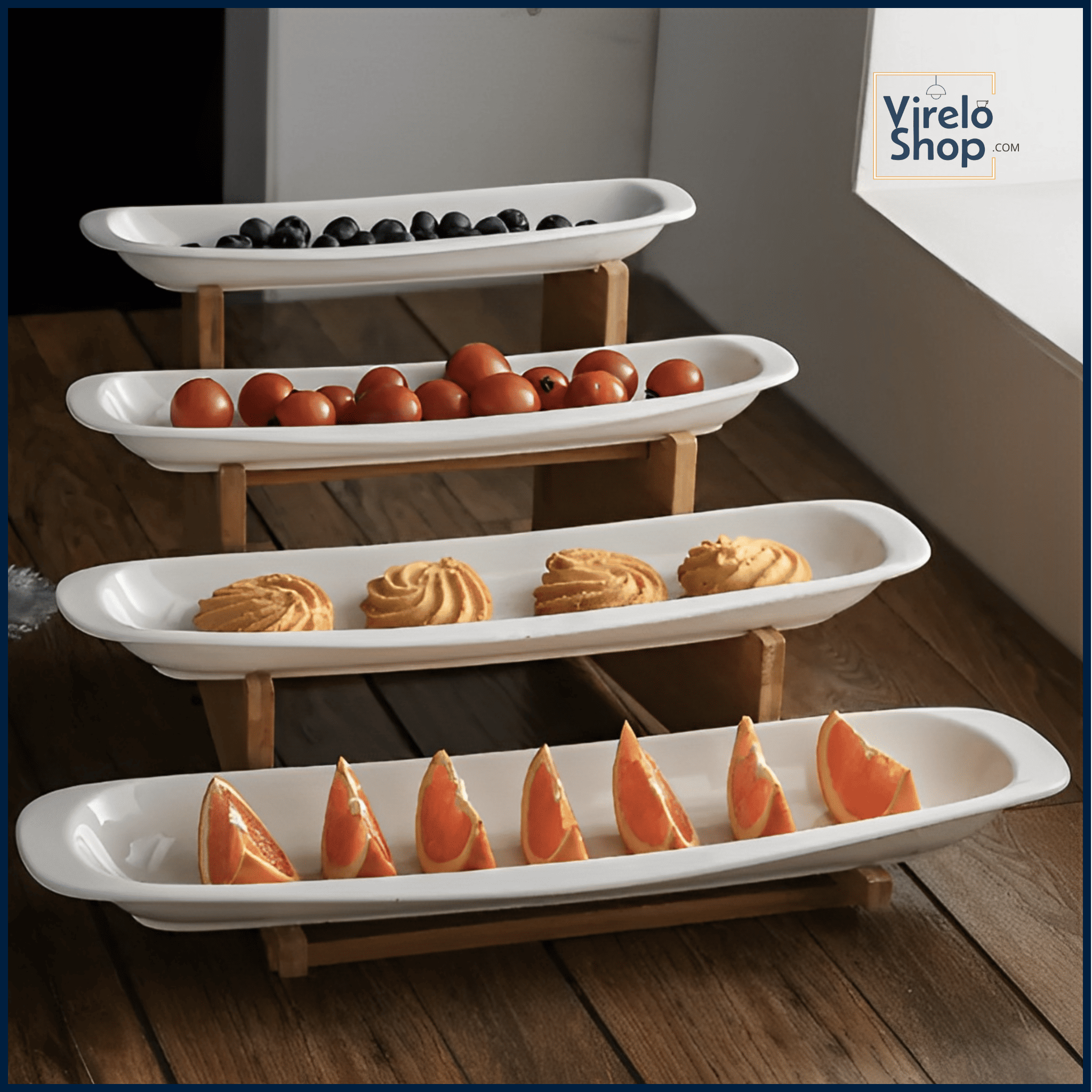 Bandejas de bambú y cerámica- SWEET