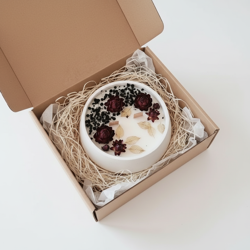 Mitternachtsblüte – XL Kerze 