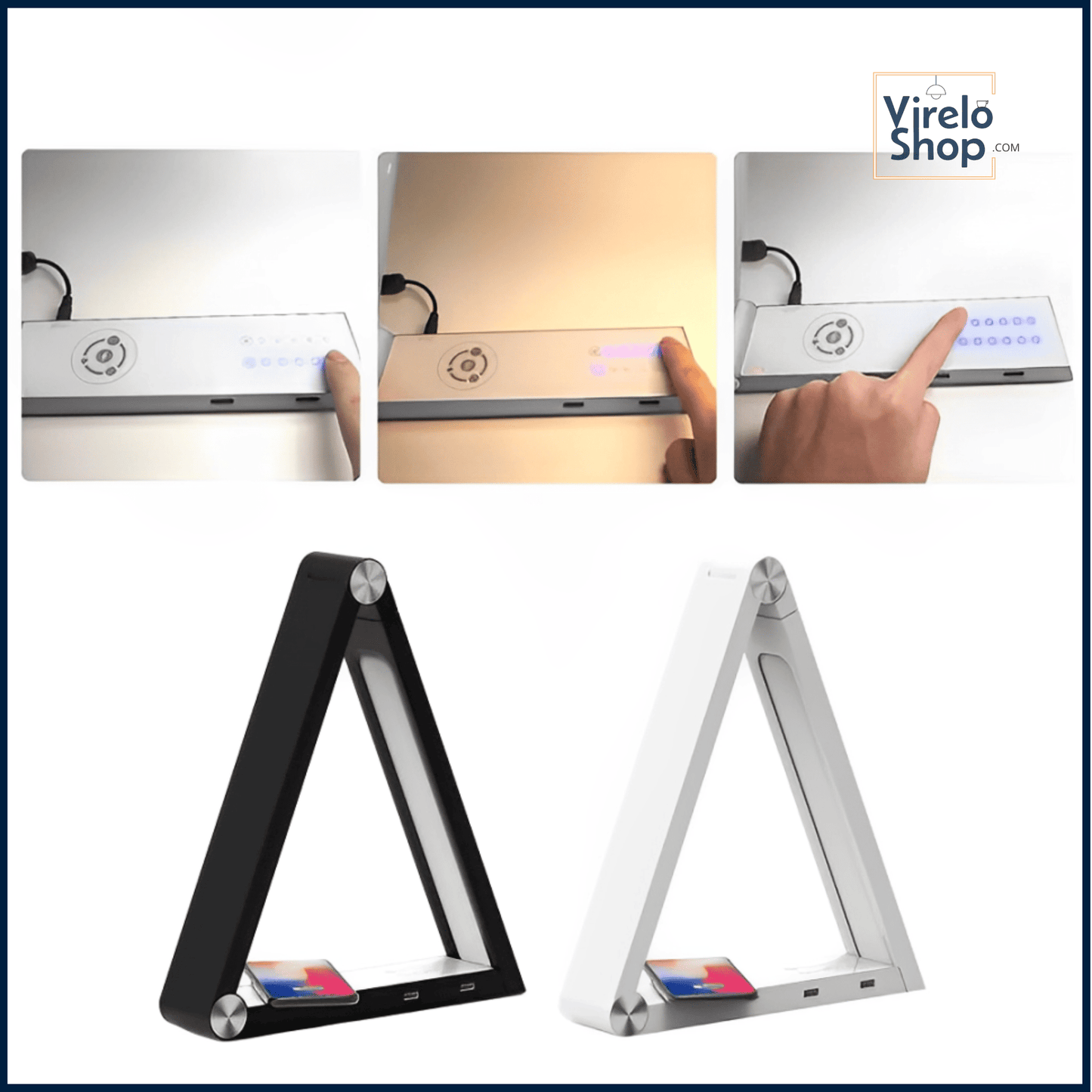LED-Lampe mit kabelloser Aufladung - TRIANGLE