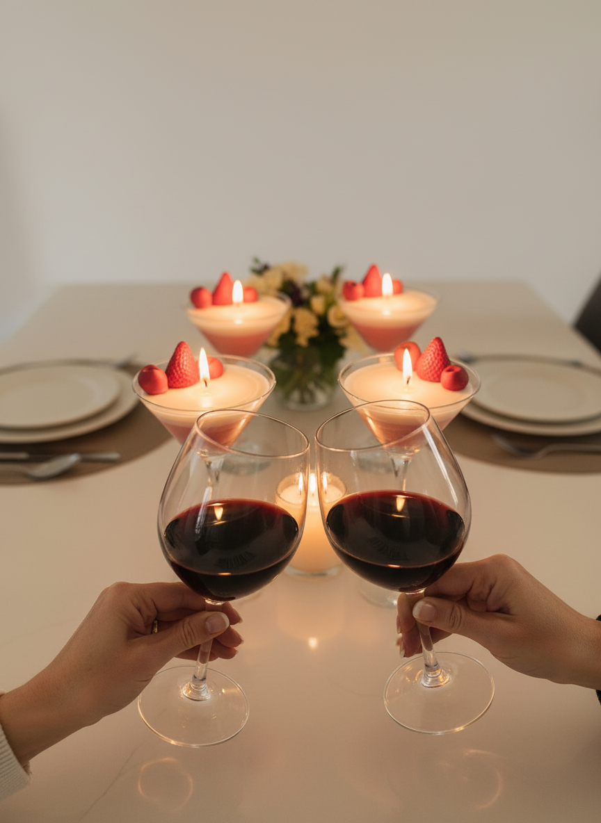 Gastgeberpaket – 4 süße Festtagskerzen