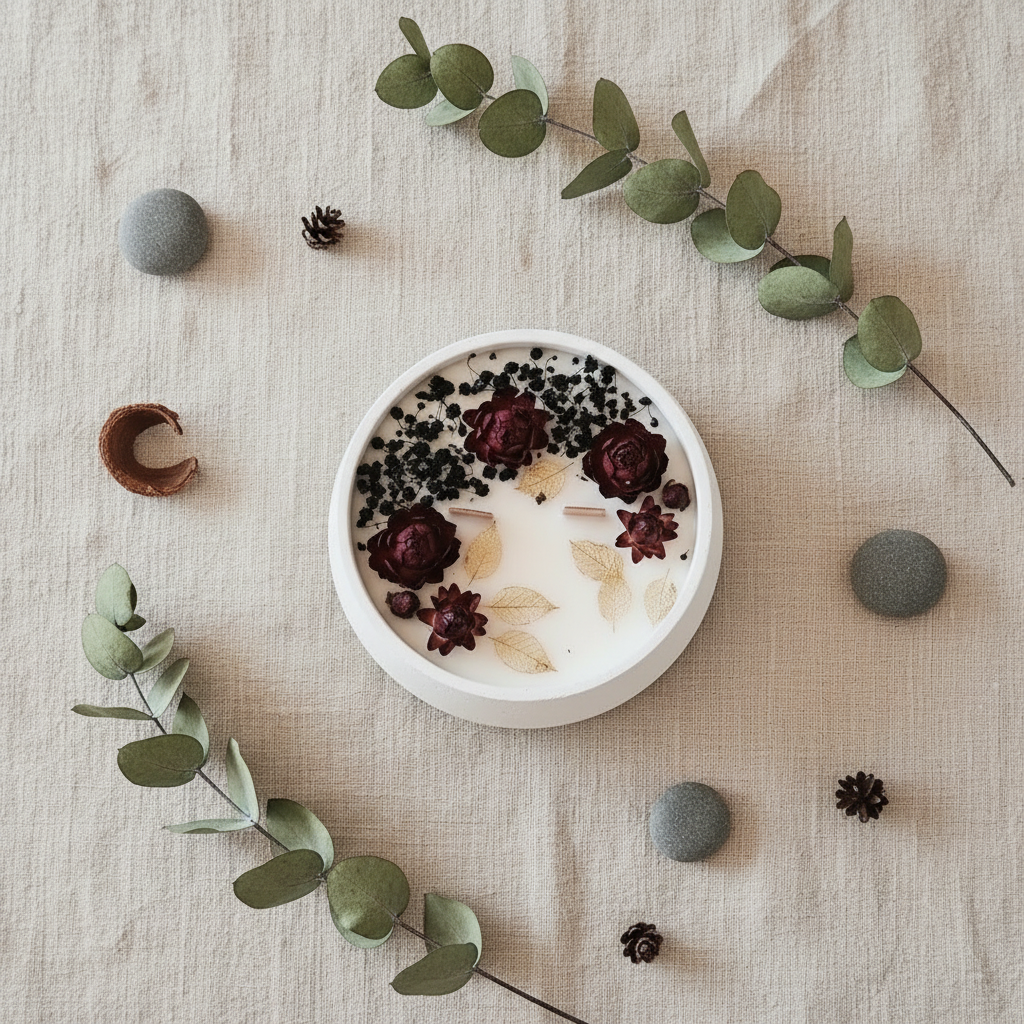 Mitternachtsblüte – XL Kerze 