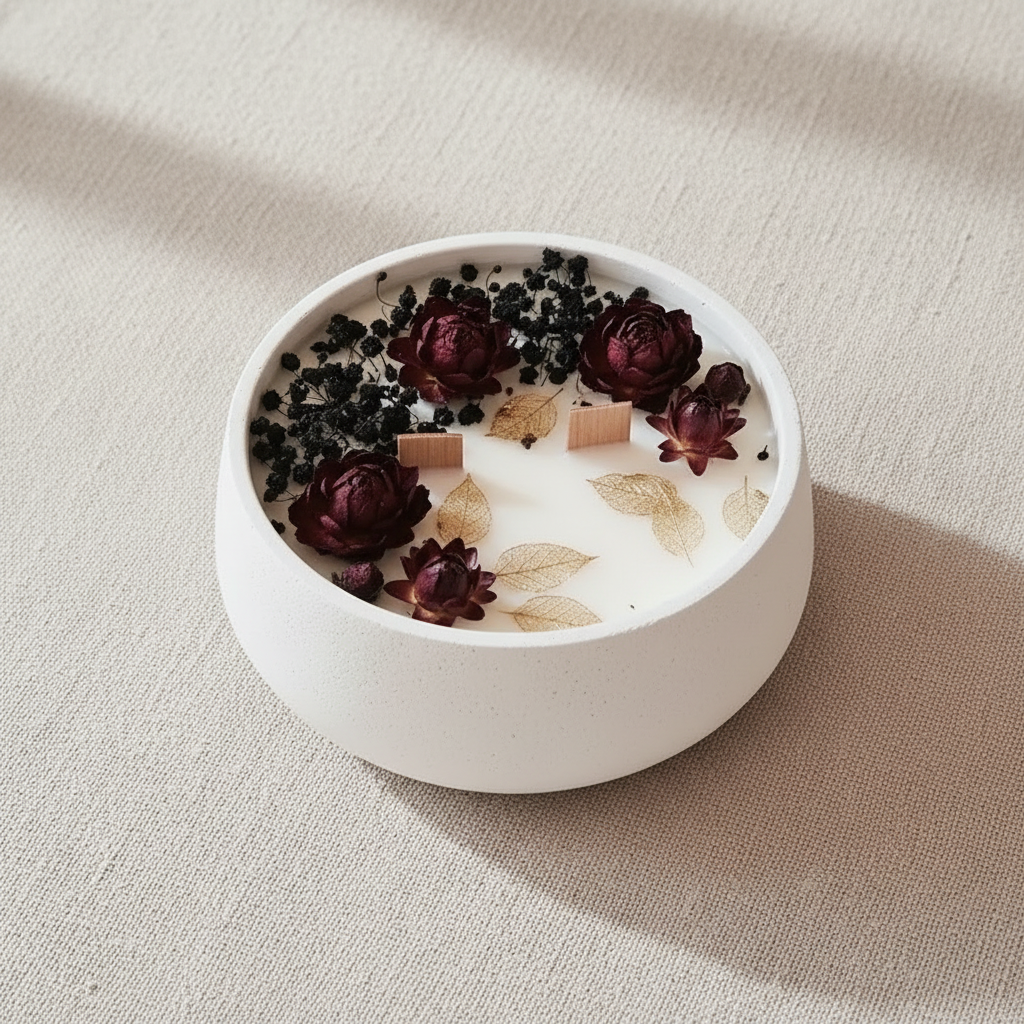 Mitternachtsblüte – XL Kerze 